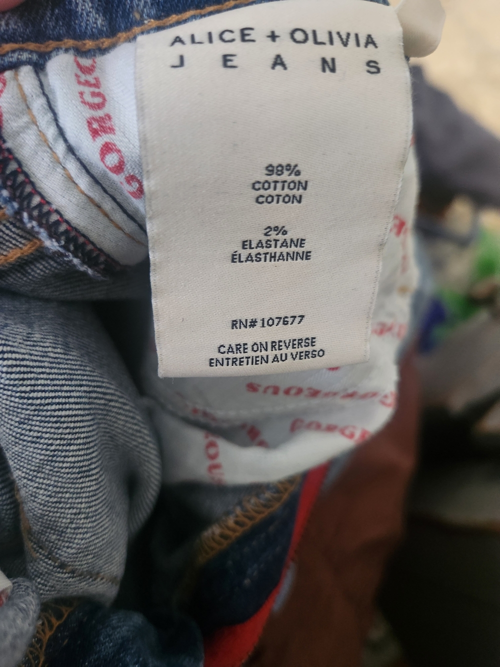 Alice + Olivia Wide Leg Jeans Size 28 Light Wash High Rise - Picture 6 of 8